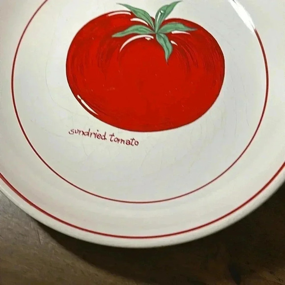 VINTAGE OVER AND BACK MADE IN ITALY 9.5” SUNDRIED TOMATO PASTA BOWL INDIVIDUAL - Picture 4 of 12